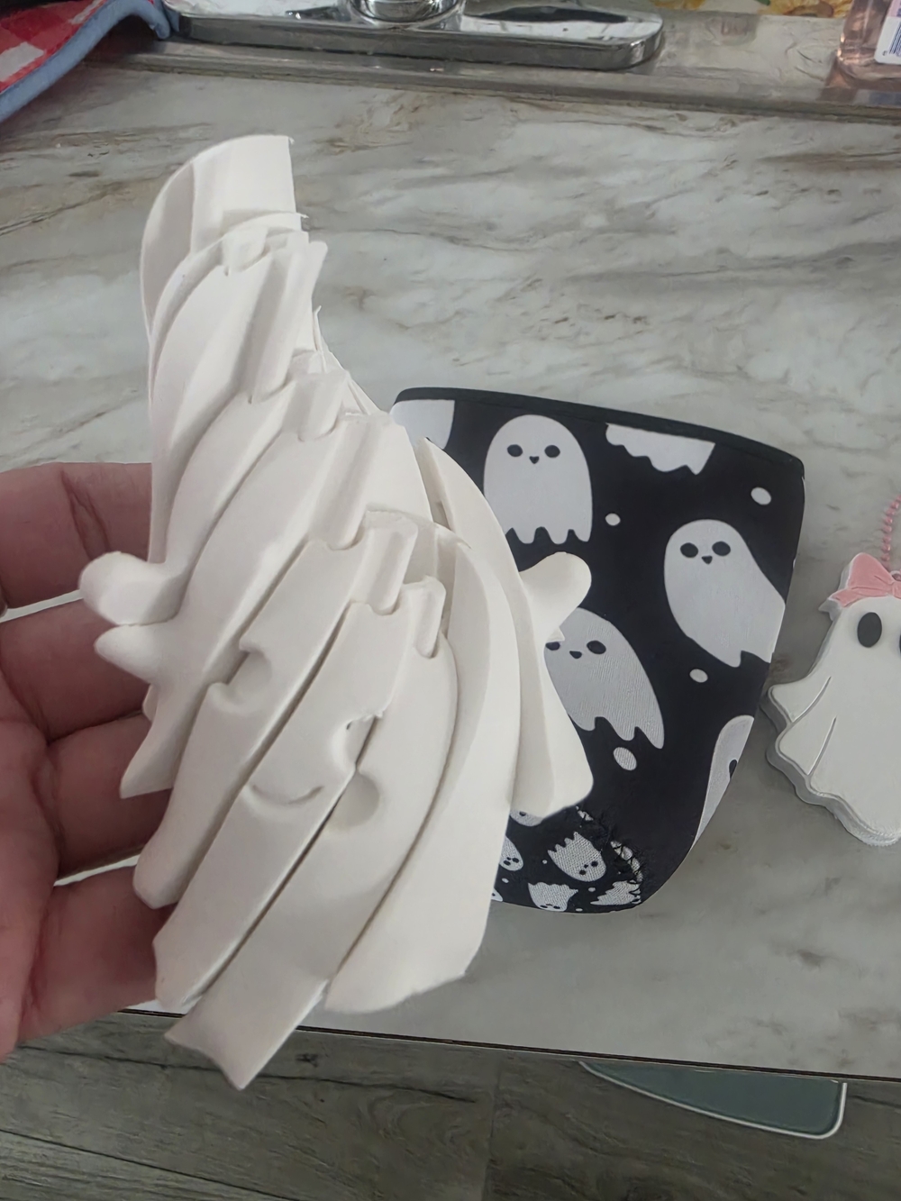 Ghost Print Coozie, Fidget and Can Opener..